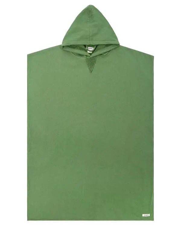 Alternative view of Terra Hooded Poncho- Green | Sand Cloud