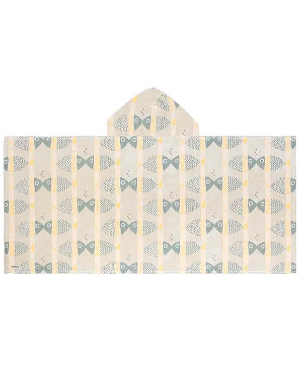 Fishies Hooded Kids Bath Towel | Sand Cloud - Image 3
