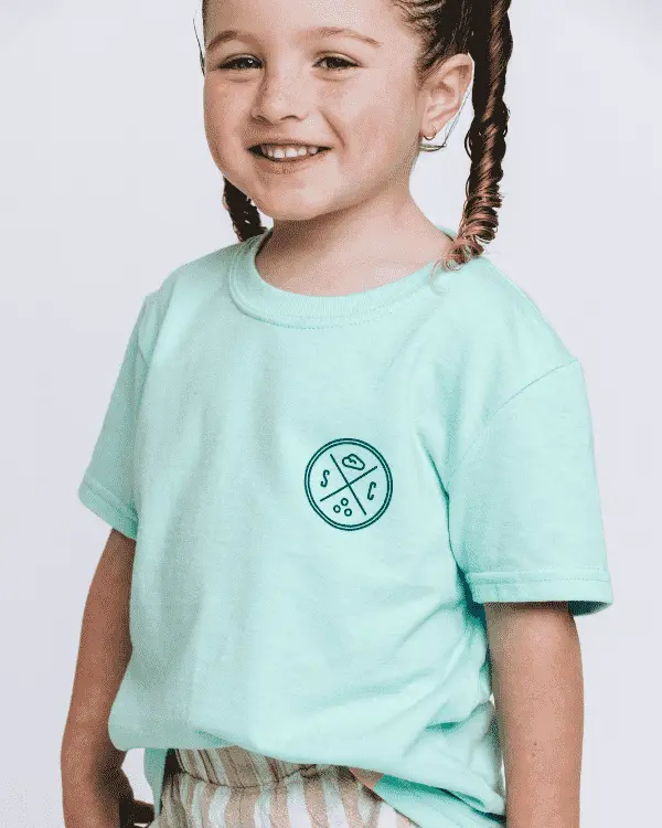 SC Whale Tail Kids Tee - Soft Mint | Sand Cloud - Image 3