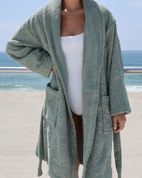 Aquatic Turtle Robe - Sage | Sand Cloud - Image 6