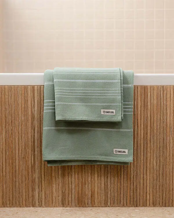 Alternative view of Classic Fringeless XL Bath Bundle 2 Pack - Sage | Sand Cloud