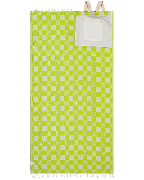 Checker Towel Bag - Lime | Sand Cloud