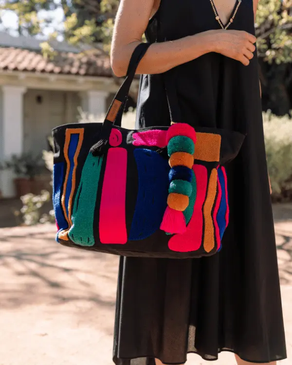 Hermosa Chenille Tote - Black | Sand Cloud