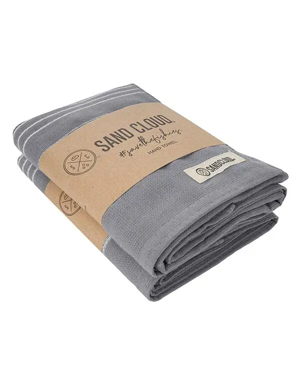 Classic Fringeless Hand Bath Bundle 2 Pack - Grey | Sand Cloud - Image 3