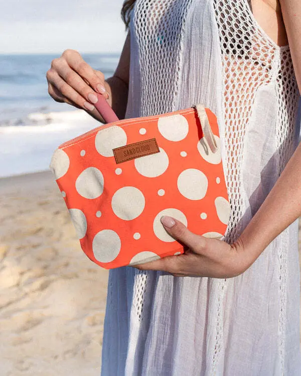 Alternative view of Polka Dot Zipper Pouch | Sand Cloud