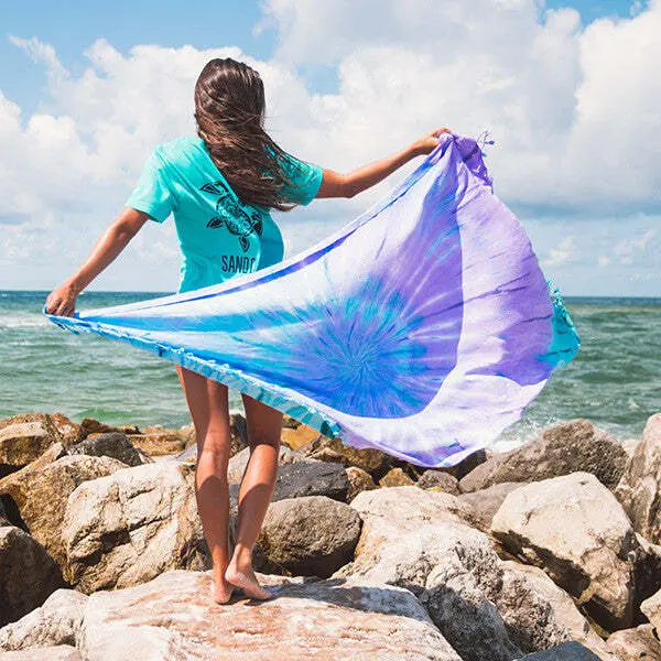 Luna Tie Dye Beach Towel - Sand Cloud | Sand Cloud - Image 6