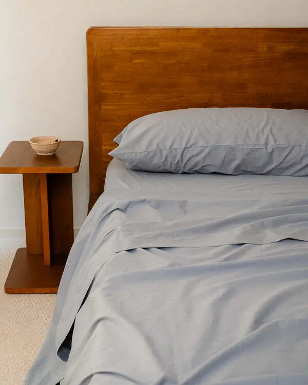 Signature Percale Solid Pillowcase Set Grey | Sand Cloud - Image 5
