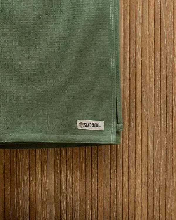 Alternative view of Terra Fringeless Hand Bath Bundle 2 Pack- Hedge Green | Sand Cloud
