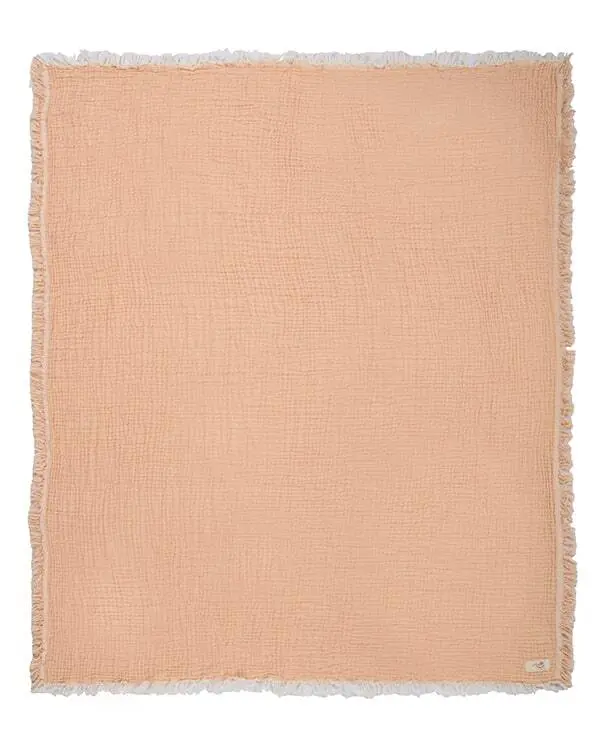 Little Fishies Gauze Receiving Blanket Set - 3 Pack - Seafoam / Peach Fuzz / Natural | Sand Cloud - Image 5