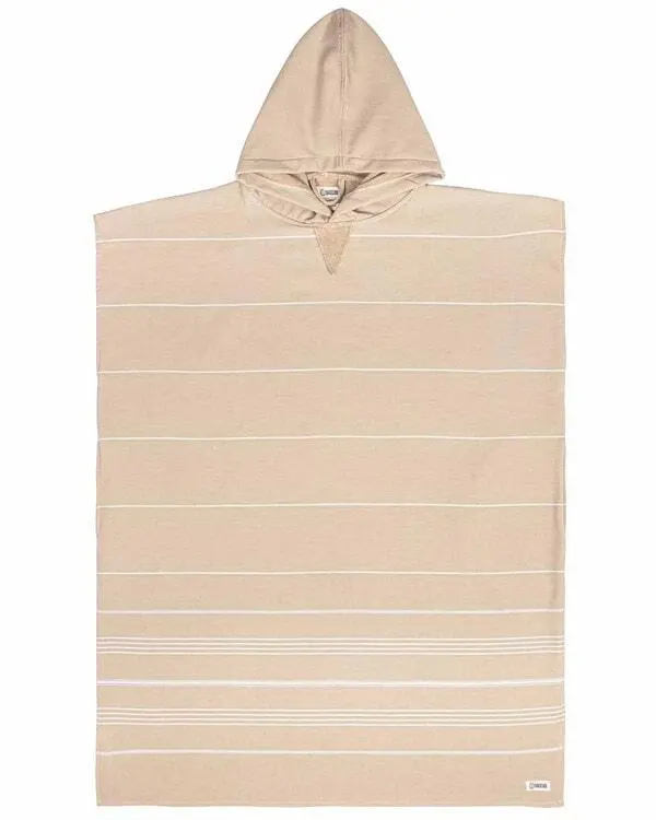 Alternative view of Classic Stripe Hooded Poncho Sand | Sand Cloud